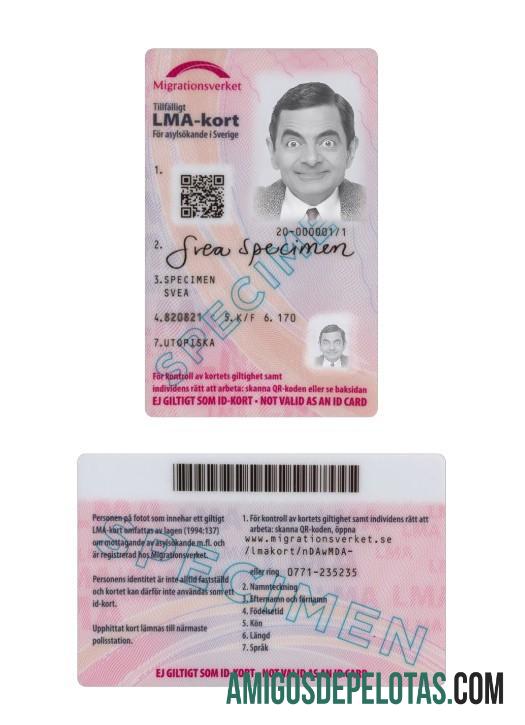 Cartão LMA da Suécia baixar para verificação